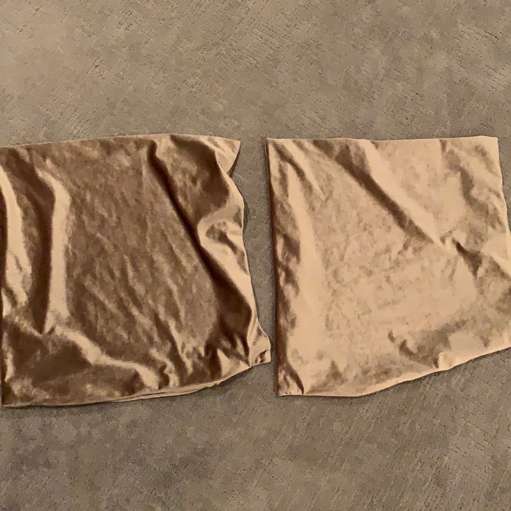 Set of two throw pillow covers brushed velvet